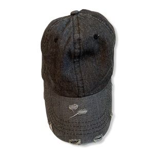City Hunter Distressed Denim Black Hat